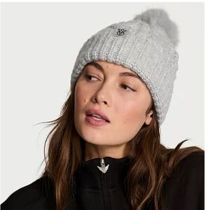 Victoria's Secret Cozy Cable-Knit Pom Beanie